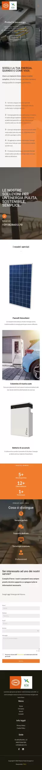 Sito MVEnergia - Mobile